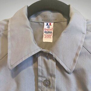 USA Made Flying Cross Duro Poplin Button Up Short Sleeve Button Up Shirt
